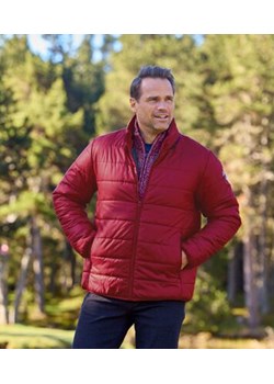 Bordowa, pikowana kurtka Atlas For Men wyprzedaż Atlas For Men - kod rabatowy