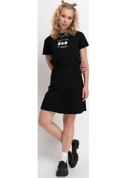 Czarna spódnica mini z ozdobnymi plisami, kolor - czarny, rozmiar - 170 wyprzedaż Young Reporter - kod rabatowy