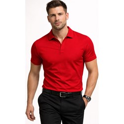 T-shirt męski czerwony Recea  - zdjęcie produktu