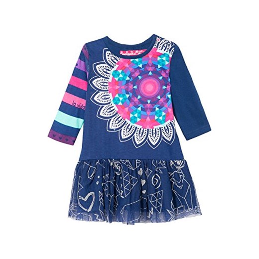 Sukienka Desigual VEST_CRISTINA dla dziewczynek, kolor: niebieski, rozmiar:  68 (rozmiar producenta: 12) niebieski Amazon