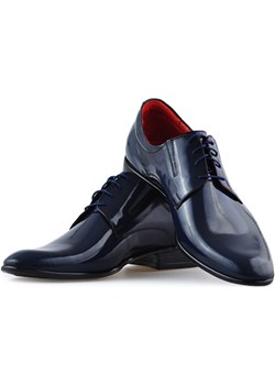 Pantofle Pan 775 Granat lakier + czerwony arturo-obuwie czarny glamour - kod rabatowy