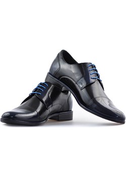 Pantofle Pan 763 Czarny+Niebieski arturo-obuwie czarny modne - kod rabatowy