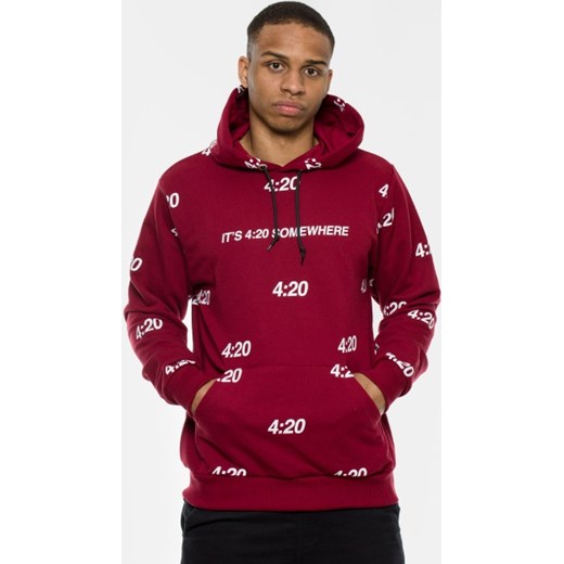 4 20 Somewhere Hoody Burgundy Czerwony Kush Urbancity Pl W Domodi