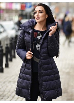 Puchowa kurtka z kołnierzem zielony Pregio Couture Eye For Fashion wyprzedaż - kod rabatowy