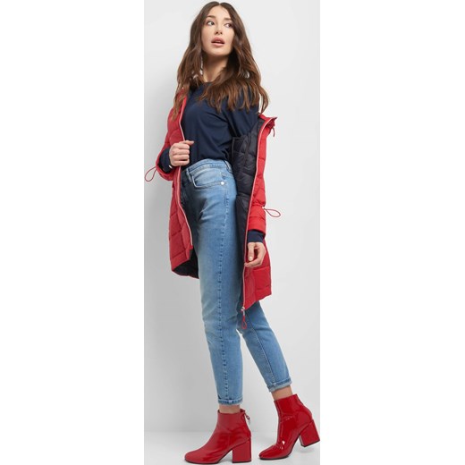 Czerwona kurtka damska ORSAY casual długa Czerwona kurtka damska ORSAY casual długa