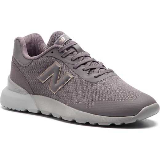 Buty sportowe damskie New Balance do biegania ze skóry ekologicznej bez wzorów Buty sportowe damskie New Balance do biegania ze skóry ekologicznej bez wzorów