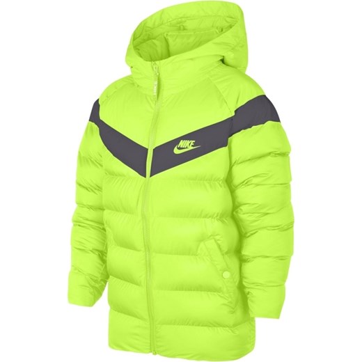 Kurtka chłopięca Nike Odzież Dziecięca QT zielony Kurtki kurtki chłopięce zimowe nike