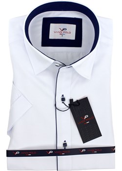 Biała Koszula z Krótkim Rękawem SLIM FIT Viadi Polo okazja Megakoszule.pl - kod rabatowy