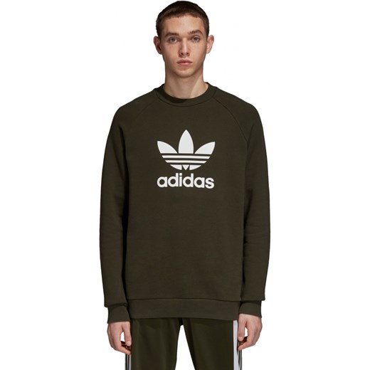 dobry Bluza męska Adidas z napisami szara młodzieżowa Odzież