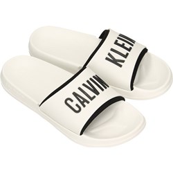 Klapki damskie białe Calvin Klein bez zapięcia bez wzorów płaskie letnie  - zdjęcie produktu