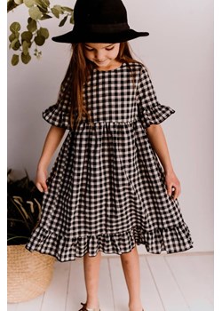 Sukienka w krarkę 128 Lily Grey shop4kids.pl - kod rabatowy