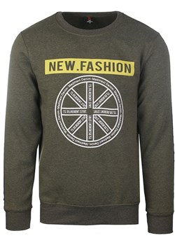 Bluza Męska Ciepła Bez Kaptura Neidio BL86 Khaki Neidio wyprzedaż Neidio.pl - kod rabatowy
