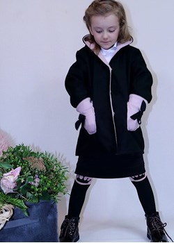 Kurtka Płaszczyk KRÓLIK - Czarny Lovik Style For Kids Lovik Style - kod rabatowy