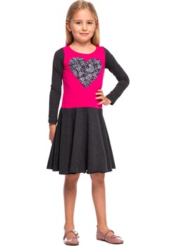 Sukienka z SERCEM fuksjowy grafitowy EDYCJA LIMITOWANA Rennwear rennwear.com - kod rabatowy