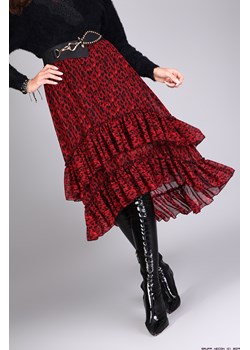 spódnica made in italy ** asymetryczna spódnica w leopardzie z pasem LUXURYONLINE - kod rabatowy
