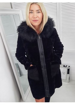 Płaszcz FUTRO BLACK z kapturem yourboutique wyprzedaż - kod rabatowy