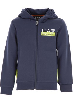 Emporio Armani Bluzy Dziecięce dla Chłopców Na Wyprzedaży w Dziale Outlet, niebieski, Bawełna, 2019, 4Y 6Y Emporio Armani promocyjna cena RAFFAELLO NETWORK - kod rabatowy