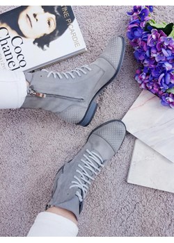 BOTKI SKÓRZANE ZIRCONA GREY Infinity - kod rabatowy