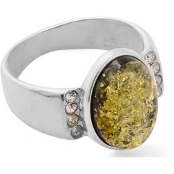 Ambertic pierścionek z cyrkonią  - zdjęcie produktu