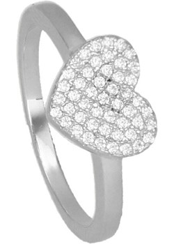 srebrny pierścionek z cyrkoniami serce Irbis.style irbis.style - kod rabatowy