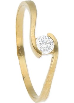 złoty pierścionek z cyrkonią Irbis.style irbis.style - kod rabatowy