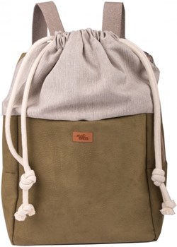Plecak damski "DUO" z eko-zamszu, kolor oliwkowy Mebags wyprzedaż me&BAGS - kod rabatowy