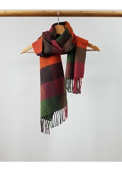 Szalik z wełny jagnięcej Maroon Orange Block Tartan i Wełna - kod rabatowy