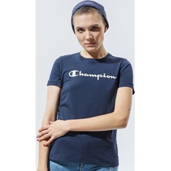 Bluzka damska granatowa Champion z napisem z okrągłym dekoltem  - zdjęcie produktu