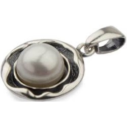 Wisiorek srebrny Polcarat Design z perłami  - zdjęcie produktu