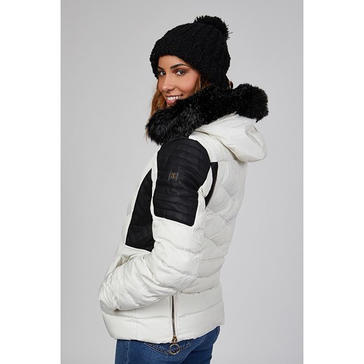 Biała kurtka damska Le Comptoir Du Manteau na zimę 