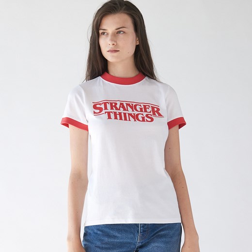 Sinsay - Koszulka Stranger Things - Biały Sinsay L Sinsay