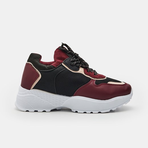 Sinsay - Wysokie sneakersy z łączynych materiałów - Czarny Sinsay 40 Sinsay