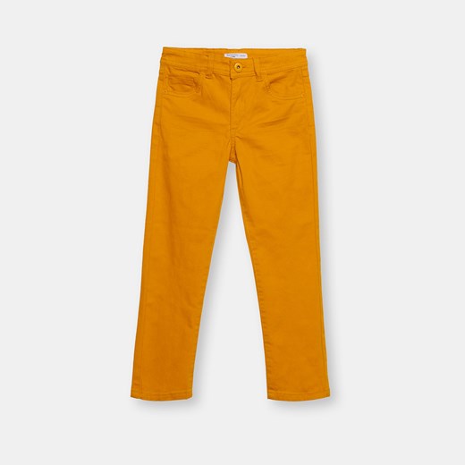 Sinsay - Bawełniane jeansy z prostą nogawką - Żółty Sinsay 140 Sinsay