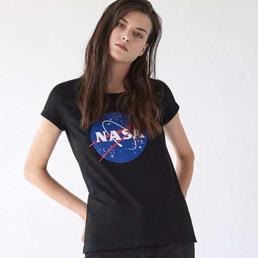 Sinsay - Koszulka NASA - Czarny Sinsay L Sinsay