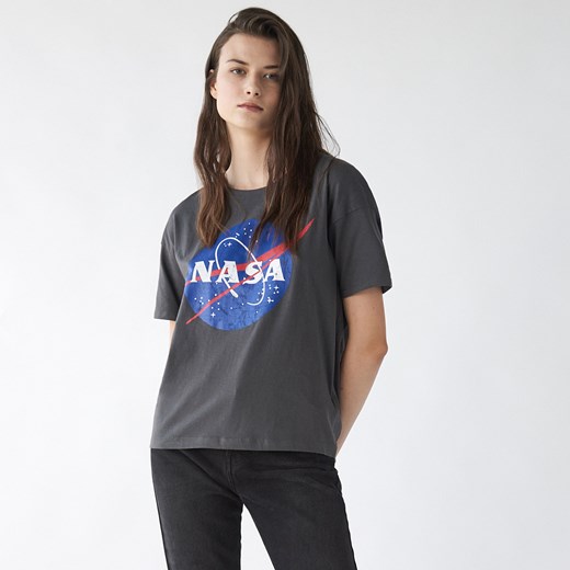 Sinsay - Koszulka NASA - Szary Sinsay XL promocyjna cena Sinsay