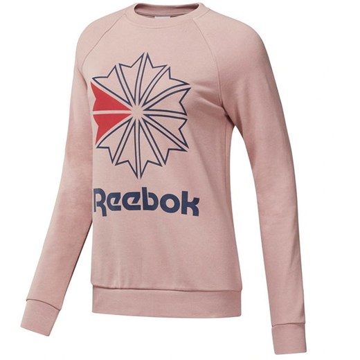 Bluza damska różowa Reebok Fitness bawełniana 