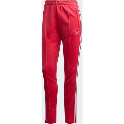 Adidas Originals spodnie damskie czerwone z dresu 