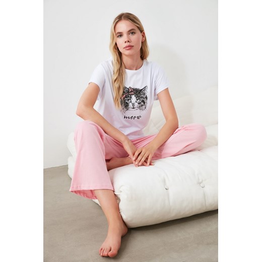 Trendyol Multi-Color Printed Knitted Pyjamas Kit Trendyol XS Factcool