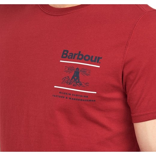 T-shirt męski Barbour z krótkimi rękawami z bawełny 