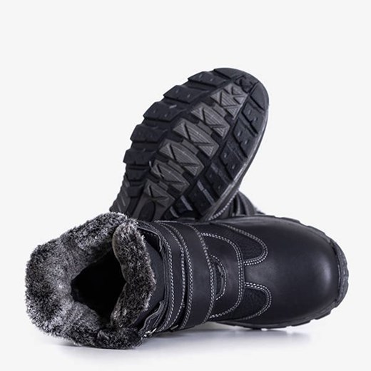 Czarne buty zimowe dziecięce Royalfashion.pl śniegowce 