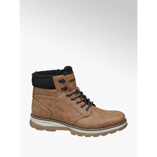 Brązowe buty męskie highland creek z czarnym futerkiem Highland Creek 46 Deichmann
