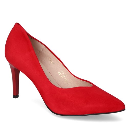 Czółenka Sala 9225/1668 Czerwone zamsz ze sklepu Arturo-obuwie w kategorii Czółenka - zdjęcie 100300205