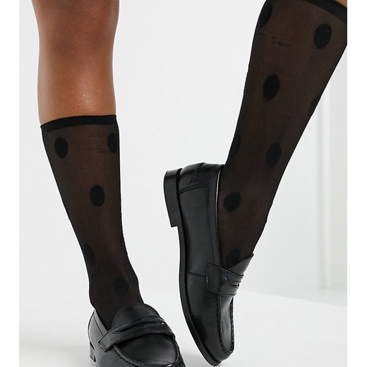 ASOS DESIGN Wide Fit – Manila – Czarne skórzane loafersy-Czarny 41 Asos Poland