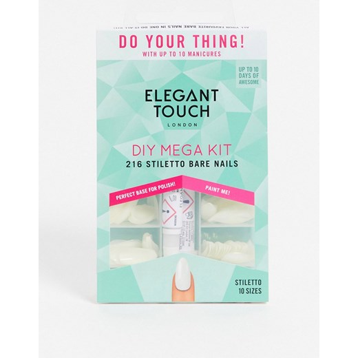 Elegant Touch – Totally Bare – Zestaw sztucznych paznokci o kształcie w szpic-Brak koloru Elegant Touch No Size Asos Poland