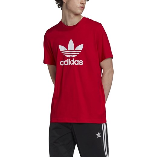 Adidas t-shirt męski czerwony z krótkim rękawem 