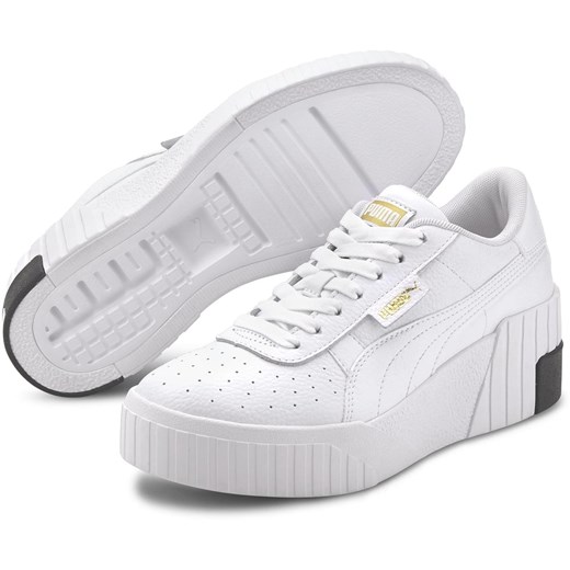 Buty sportowe damskie Puma sznurowane białe gładkie na lato 