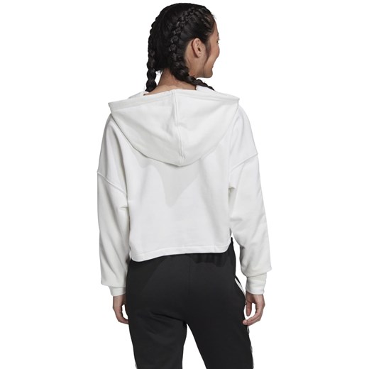 Bluza damska Adidas biała jesienna krótka 