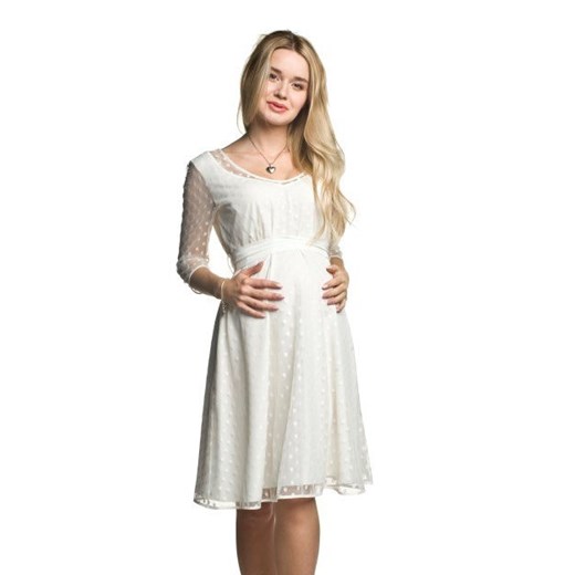 Biała sukienka ciążowa Torelle 