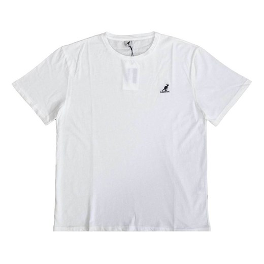 T-shirt męski biały Kangol z krótkim rękawem na wiosnę 