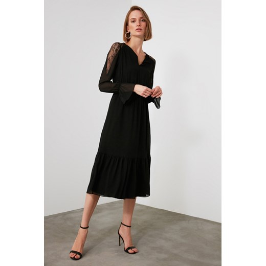 Trendyol Black Lace Detailed Dress Trendyol 40 Factcool